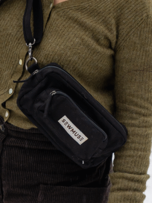 Černá bavlněná ledvinka Athen Black – SewMuse.cz Česko