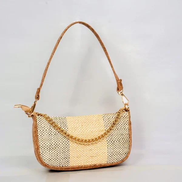 Přírodní korek a banánové vlákno psaníčko Pita Clutch